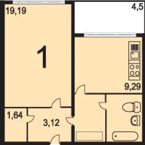 Планировка квартир в домах серии 121М