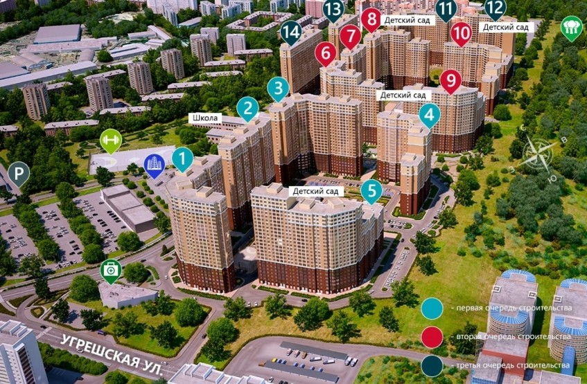 Квартал Новые Котельники. Московская обл., Дзержинский, Угрешская ул.